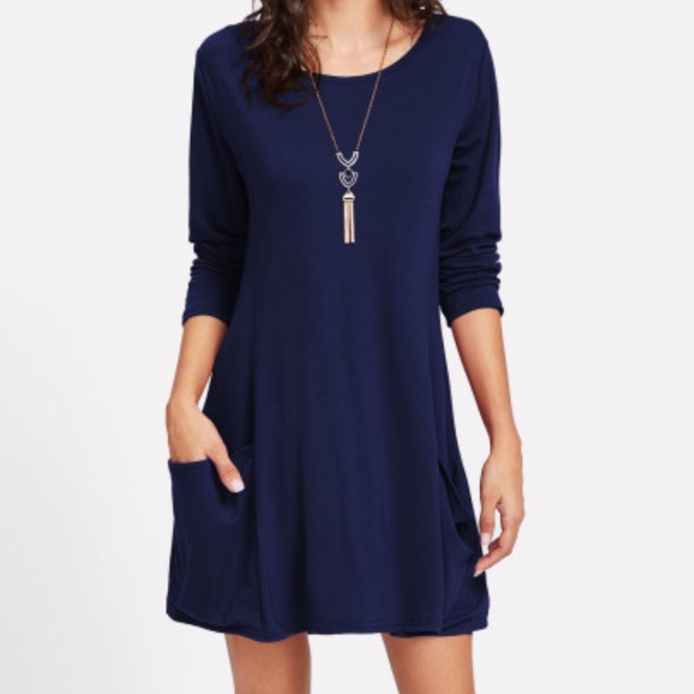 Long Sleeve Pocket Midi Dress - Picture 3 of 3